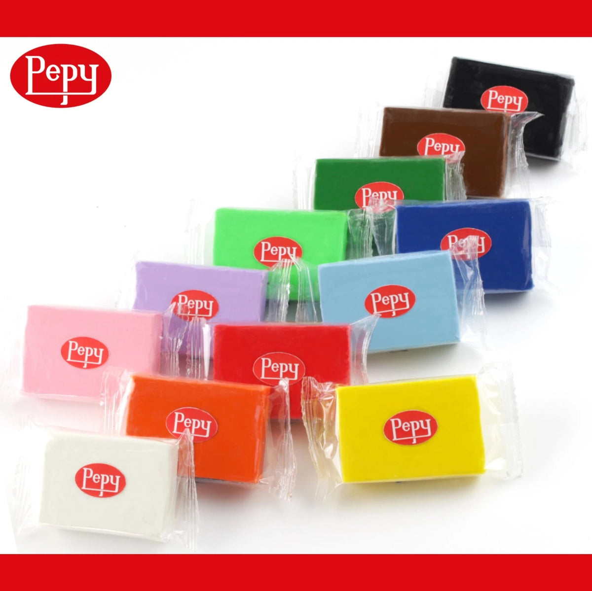 Pepy Plastilina Reusable and Non-Drying Modeling Clay Set of 24, Multicolor