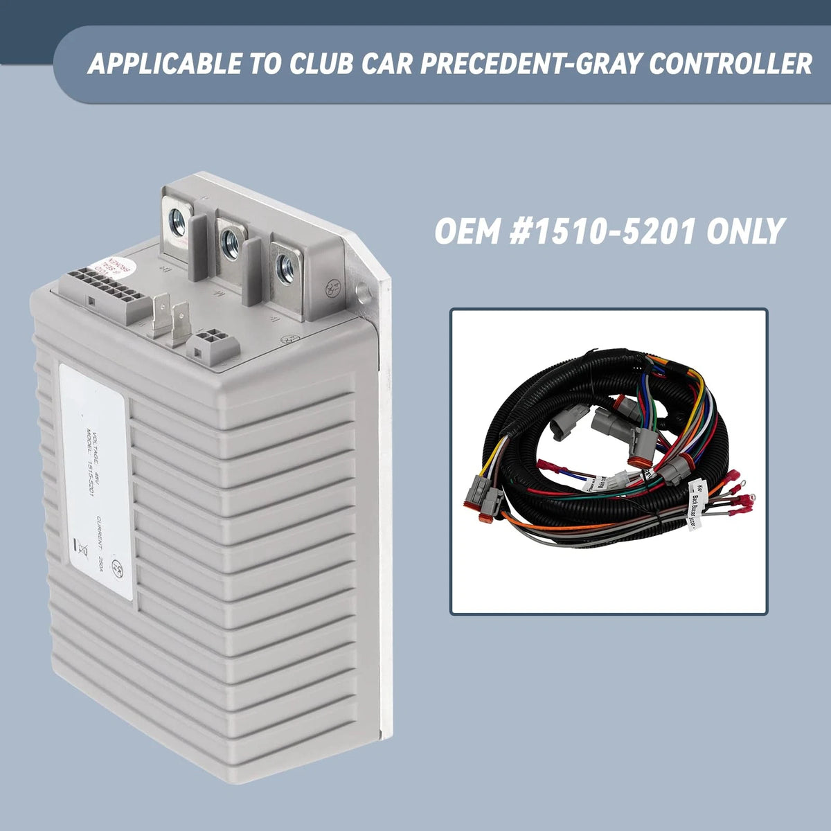 Golf Cart Wiring Harness for Club Car Precedent Gray Controller #1515-5201,...