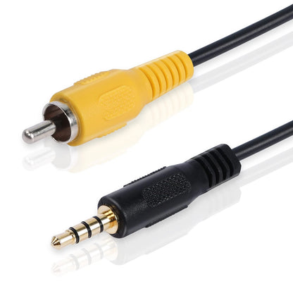 PNGKNYOCN 3.5 mm to RCA Video Cable 1/8 inch Male Plug Black