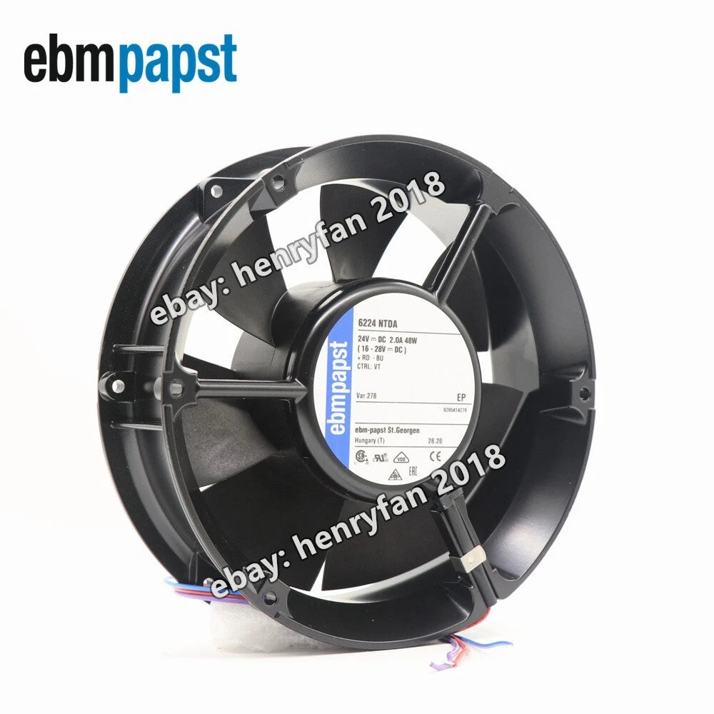 Ebmpapst 6224NTDA Axial Fan DC 24V 50.4W 2.1A ??172x51mm Cabinet Cooling Fan
