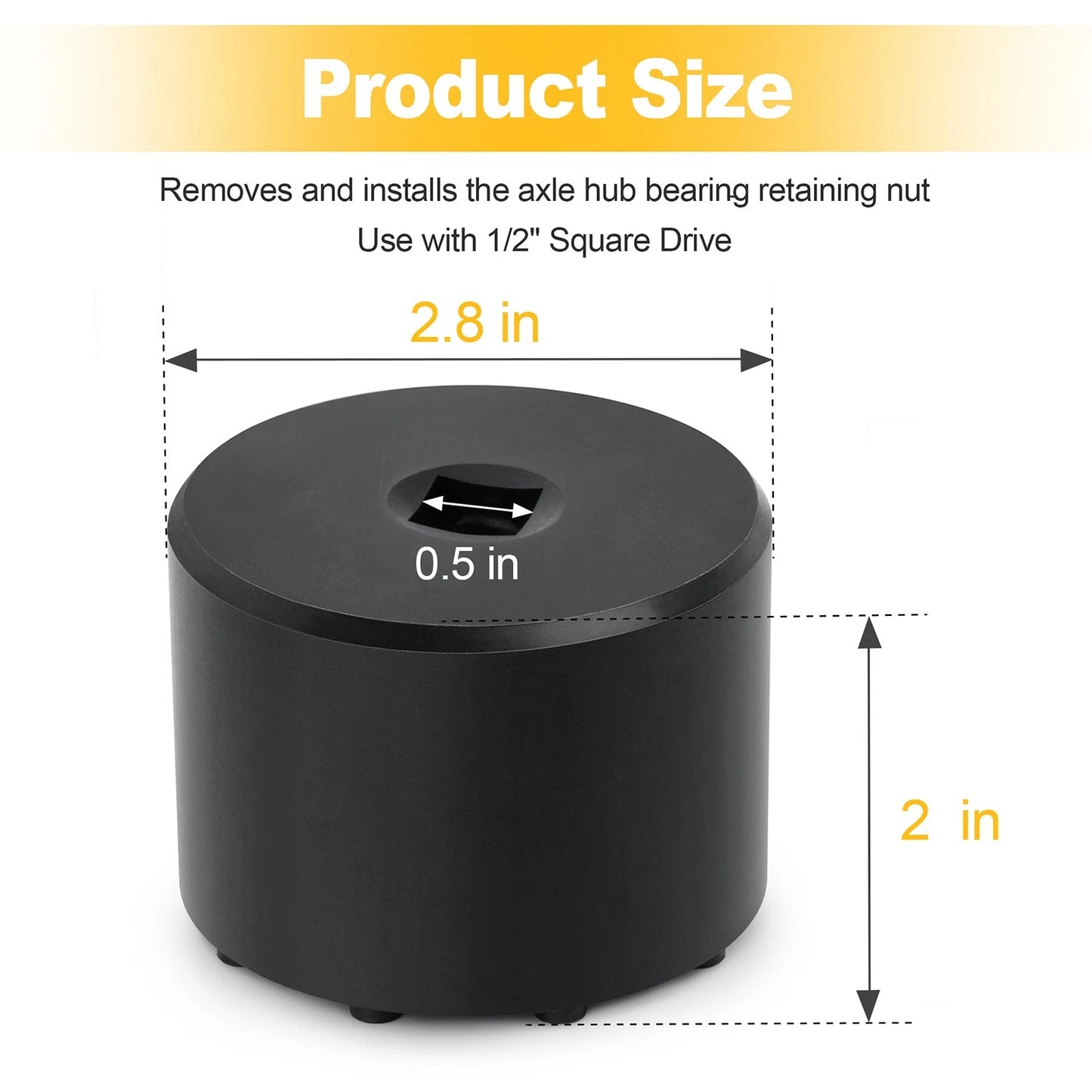 Hub Nut Socket 3828 ,9 Pin - Compatible with Dodge (2015+) & GM (2011+)
