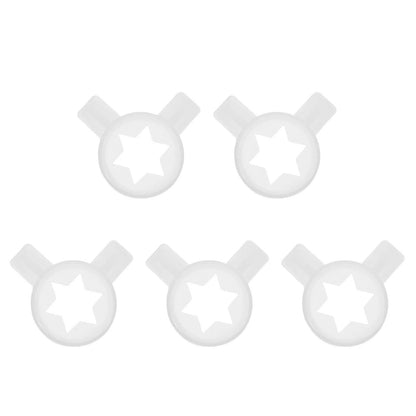 5PCS Ice Cream Maker Nozzles Star Shaped Soft Serve 4.80X4.20X0.90CM, White