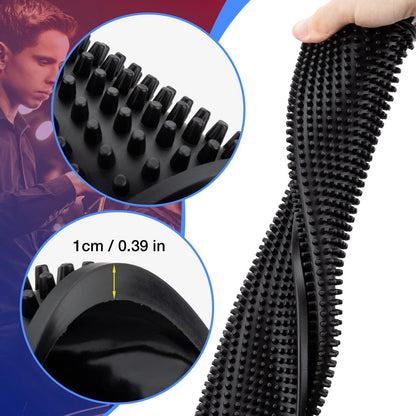 Noverlife Barber Station Mat for Hair 18x12x0.4 Inch (Pack of 1), Black
