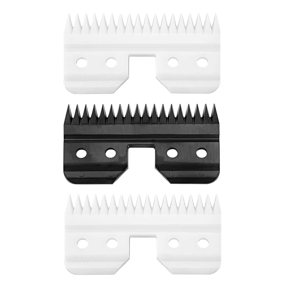 3pcs Oster Fast Feed Clipper Ceramic Blade - 2pcs 18th White and 1pcs Black