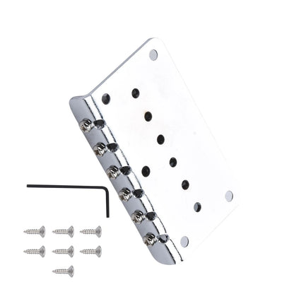Metal Chrome 6-String Electric Guitar Fixed Bridge with 10.5mm String Space A