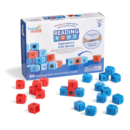 hand2mind Reading Rods Alphabet & CVC Words, Word Building Activities, Medium