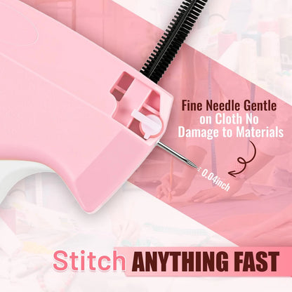 Stitch Gun for Clothes - Handheld Quick Clothing Fixer Pink White