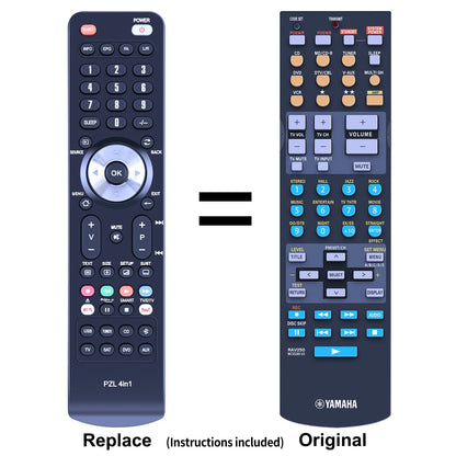 RAV250 Replacement Remote Control For Yamaha Audio System DTX-1000 HTR-5740