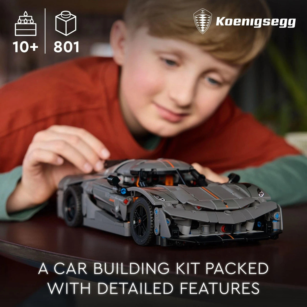 LEGO Technic Koenigsegg Jesko Absolut Grey Hypercar, Sports Car Multicolor