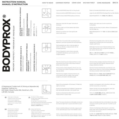 Bodyprox Ankle Support Brace, Breathable Neoprene Sleeve, Adjustable One Size