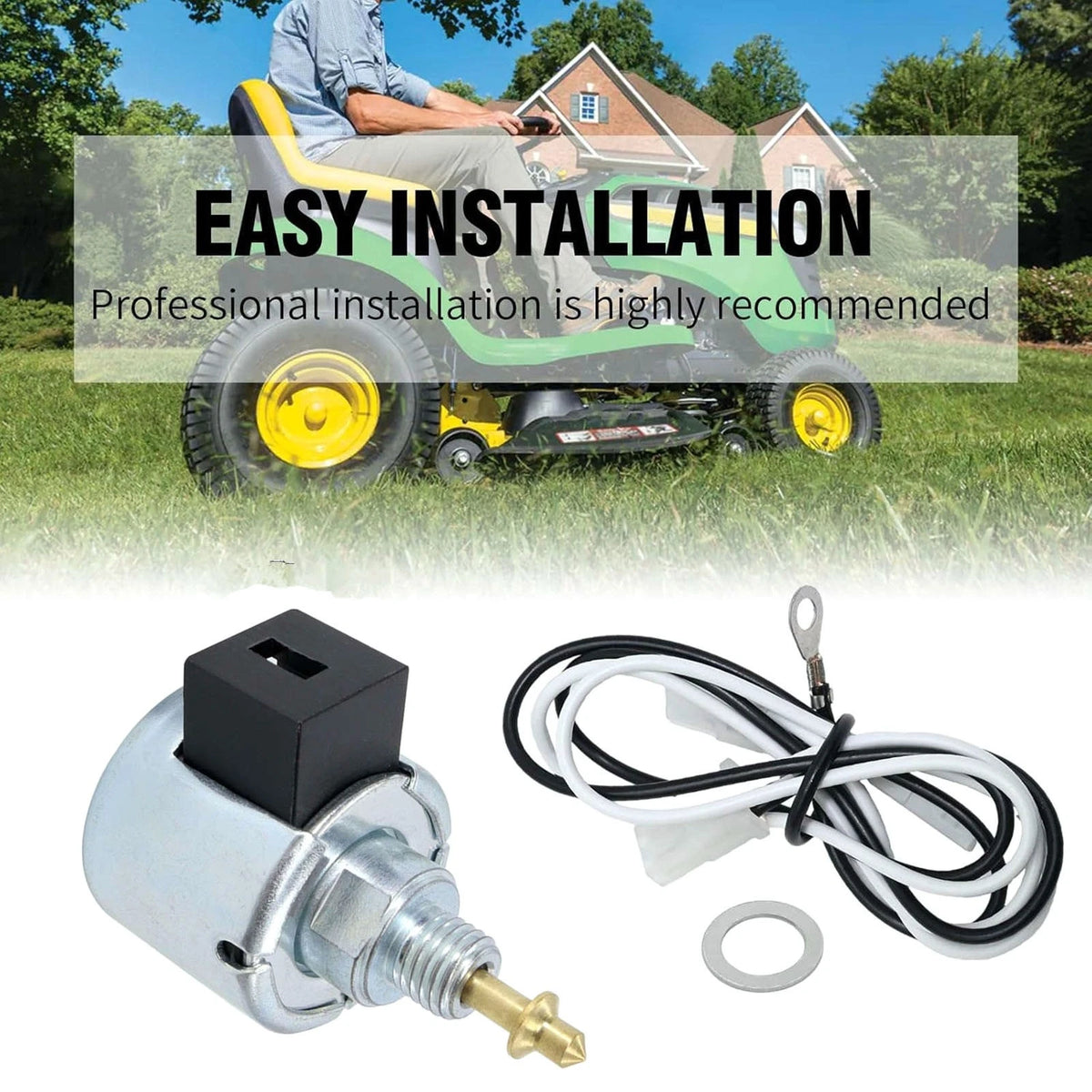 Durable Metal Plastic Fuel Shut-Off Solenoid for John Deere X106 X107 X117R