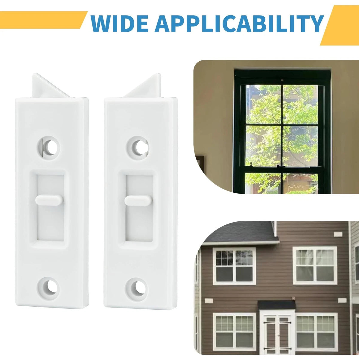 12 Pcs Window Latch Locks Spring Loaded Tilt 12 PCS, White
