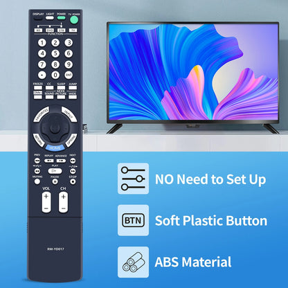 RM-YD017 Remote Control For Sony TV KDL-52XBR5 KDL-52W3000 KDL-40XBR4