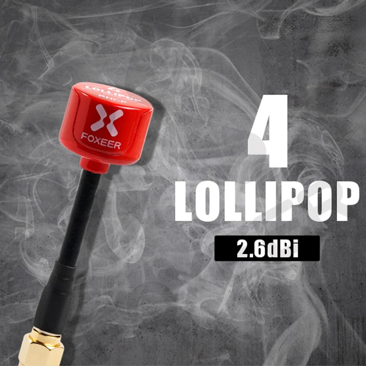 2pcs FOXEER FPV Antenna Lollipop 4 Updated Version 5.7GHz RHCP 2.5Dbi SMA Red