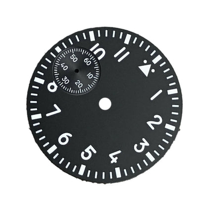 37mm Green Luminous Watch Dial Second @9 Replace For ETA 6497 ST3600 Movement D