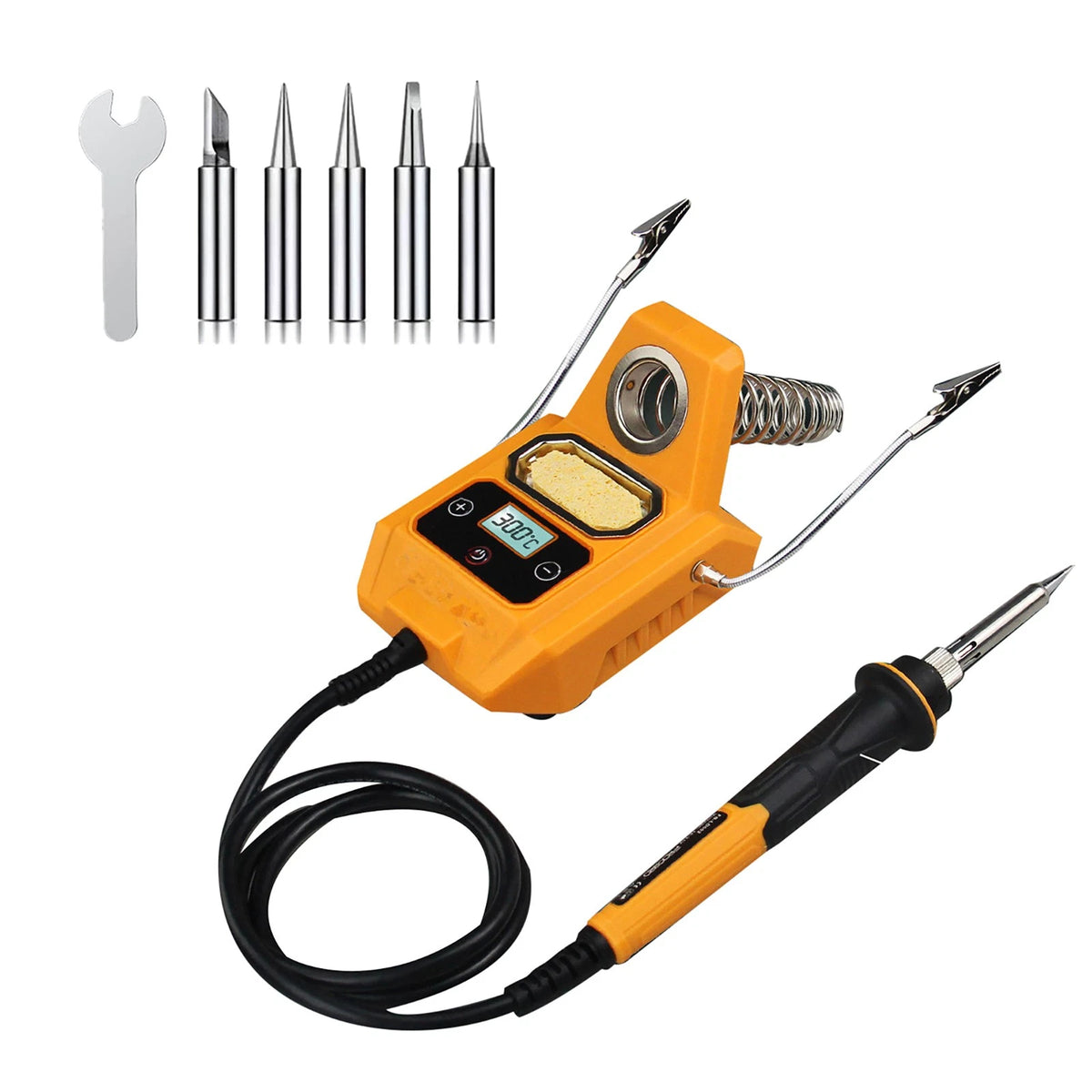 60W Cordless Soldering Station w 2 Auxiliary Arms for Dewalt 20V Battery Digital