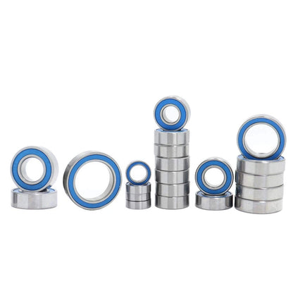 RC Bearing Kit Compatible with Traxxas Slash 4X4 4WD VXL ABEC 3 Blue Rubber...