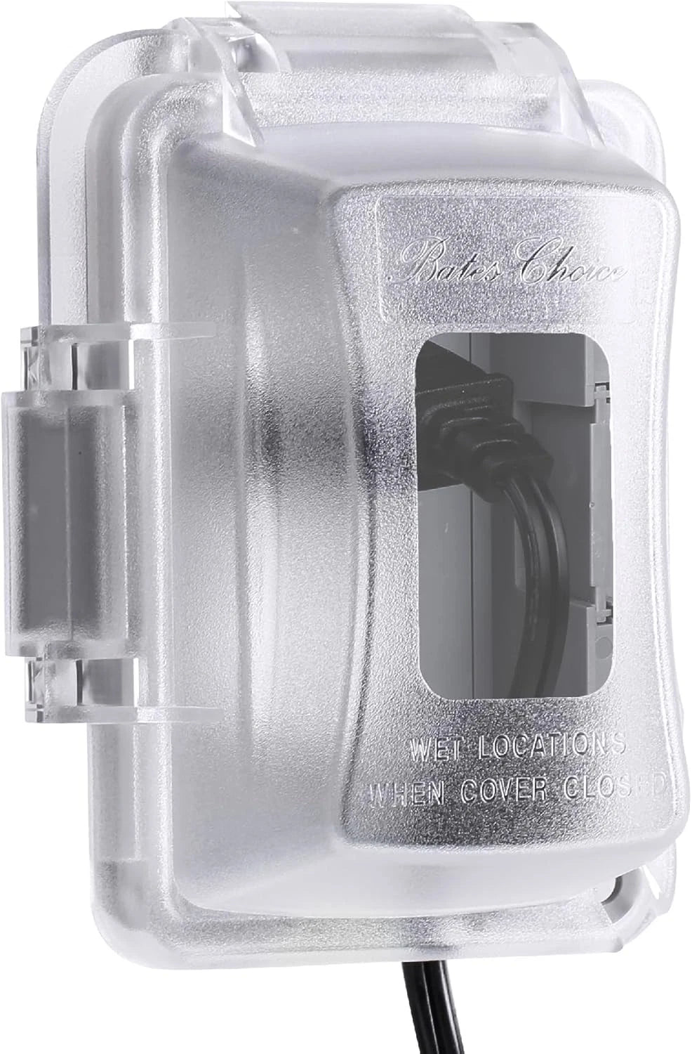 Bates Weatherproof Electrical Outlet Cover, 1-Gang, Outdoor 1 Pack, Clear