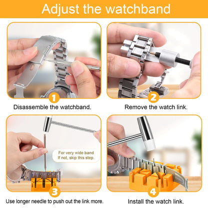 JOREST Watch Link Removal Tool, Band Tool Kit, Repair Kit for Yellow