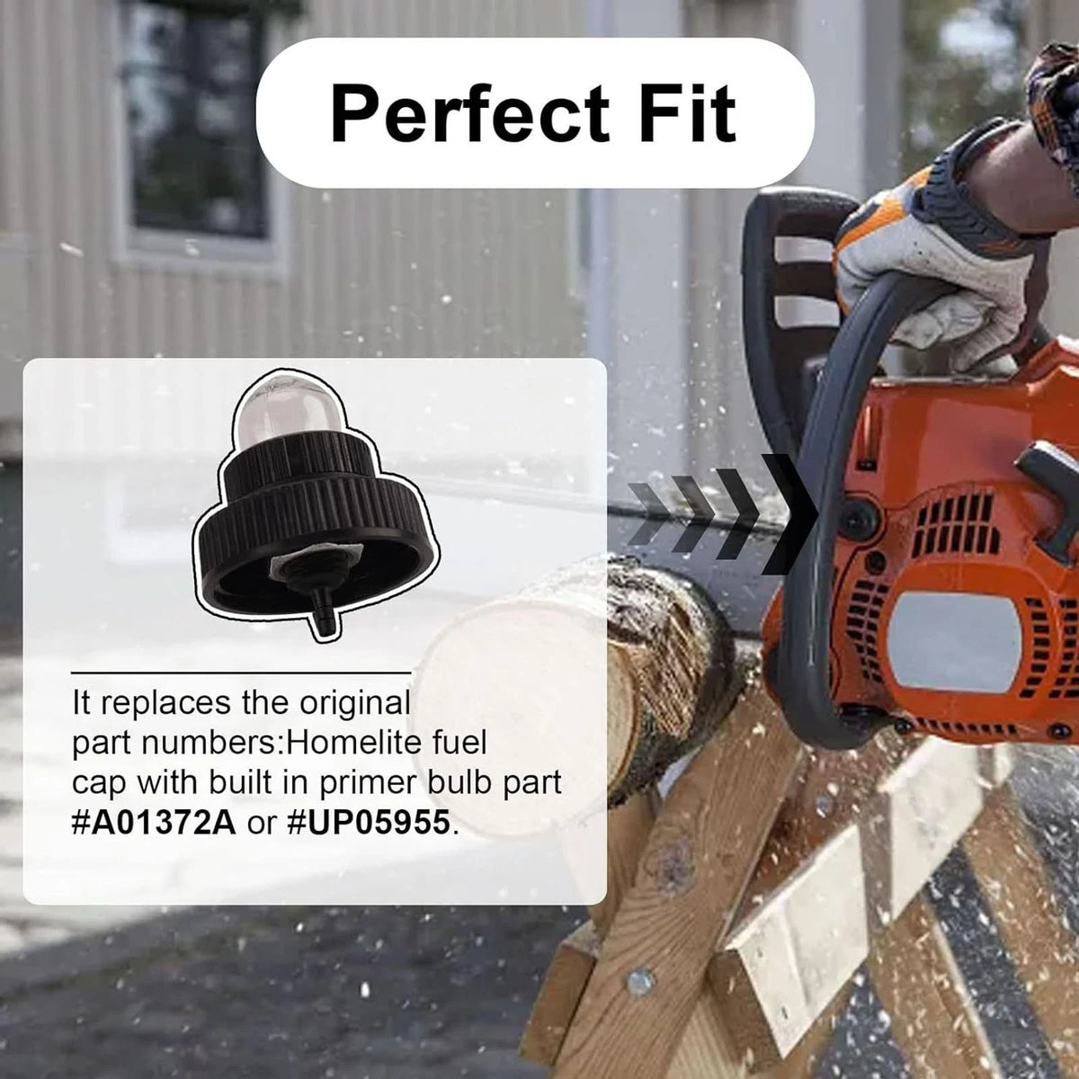 For Homelite Chainsaw Fuel Gas Cap A01372A UP05955 For XL XL-2 Super 2 240