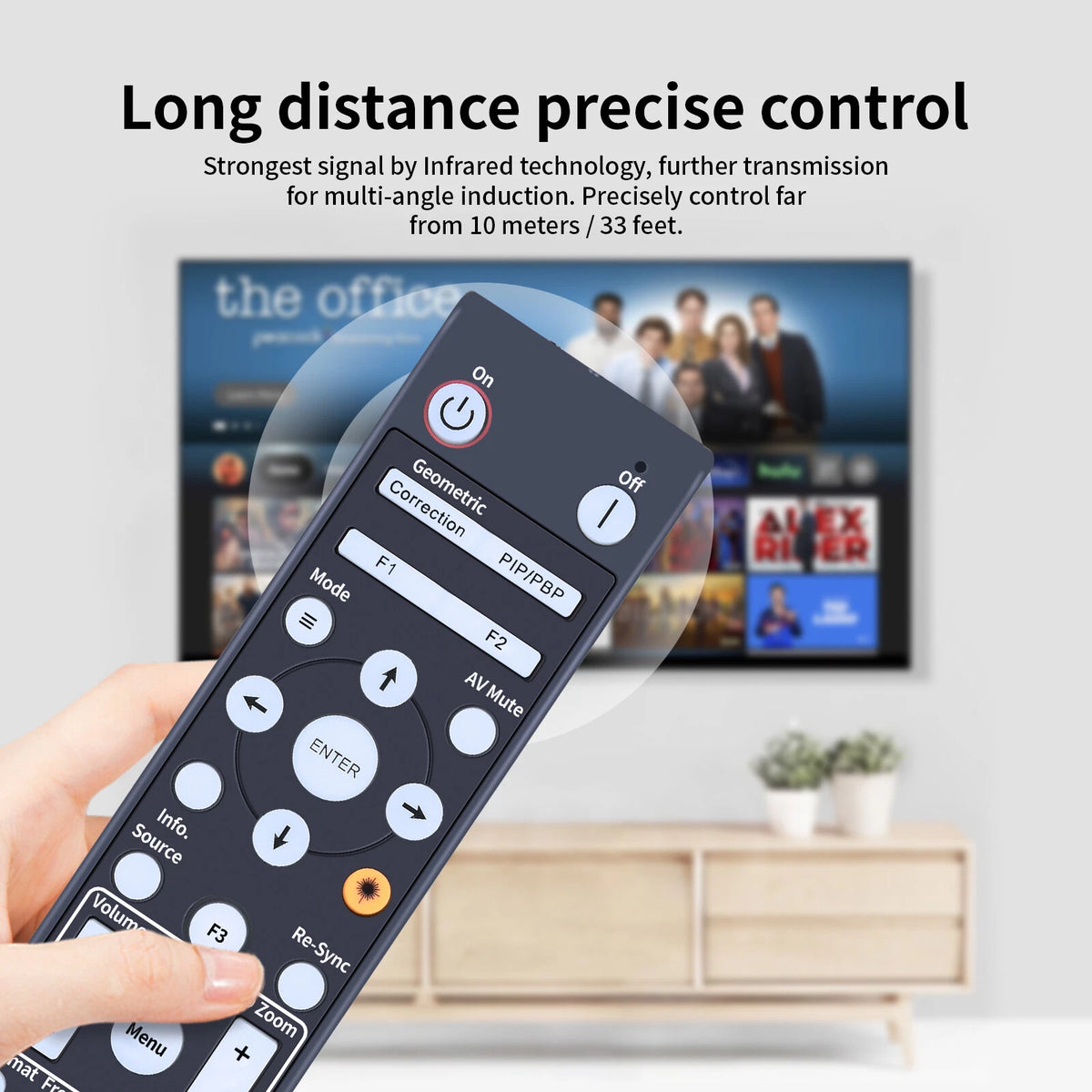 BR-3075W Remote Control For Optoma Projector EH515TST EH515ST 4K500