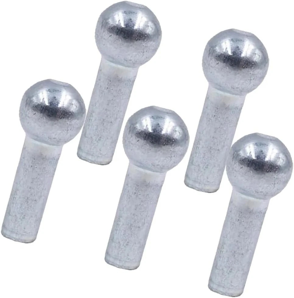 5 Pack Gym Pulley Machine Stopper Cable Ball For diameter 5mm Cable, Silver