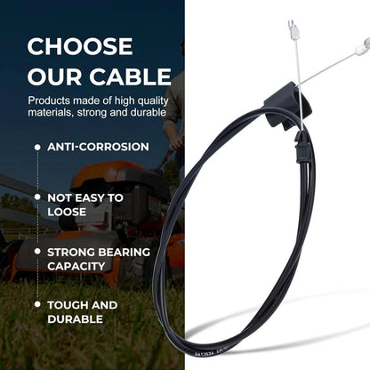 53.5in/136cm Lawn Mower Throttle Cable 532198463 Multi-model Compatibility