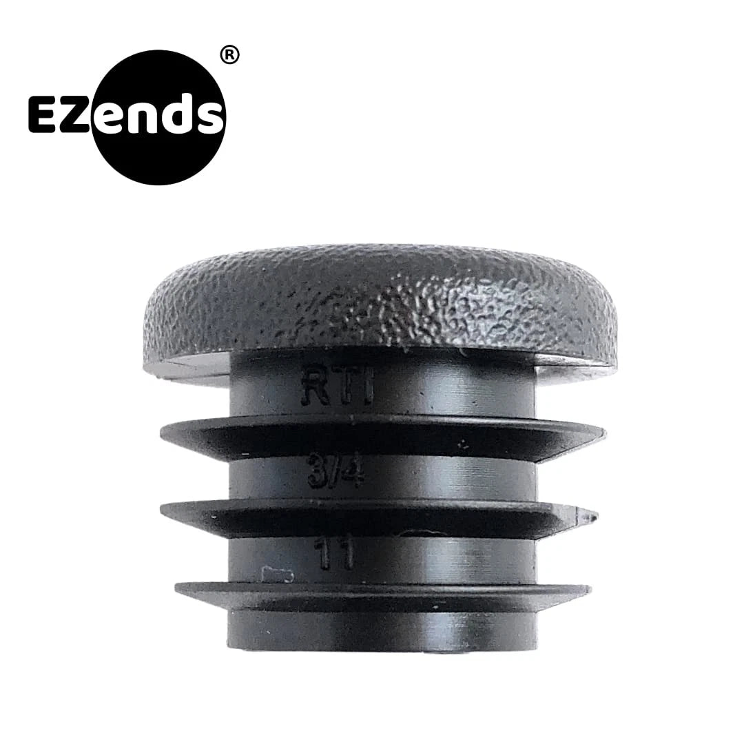 EZends Premium Grade 3/4 Inch Round Plastic Plug / 14-20 14/20 Gauge, Black