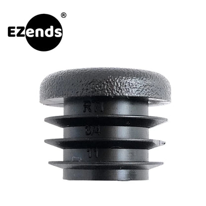 EZends Premium Grade 3/4 Inch Round Plastic Plug / 14-20 14/20 Gauge, Black
