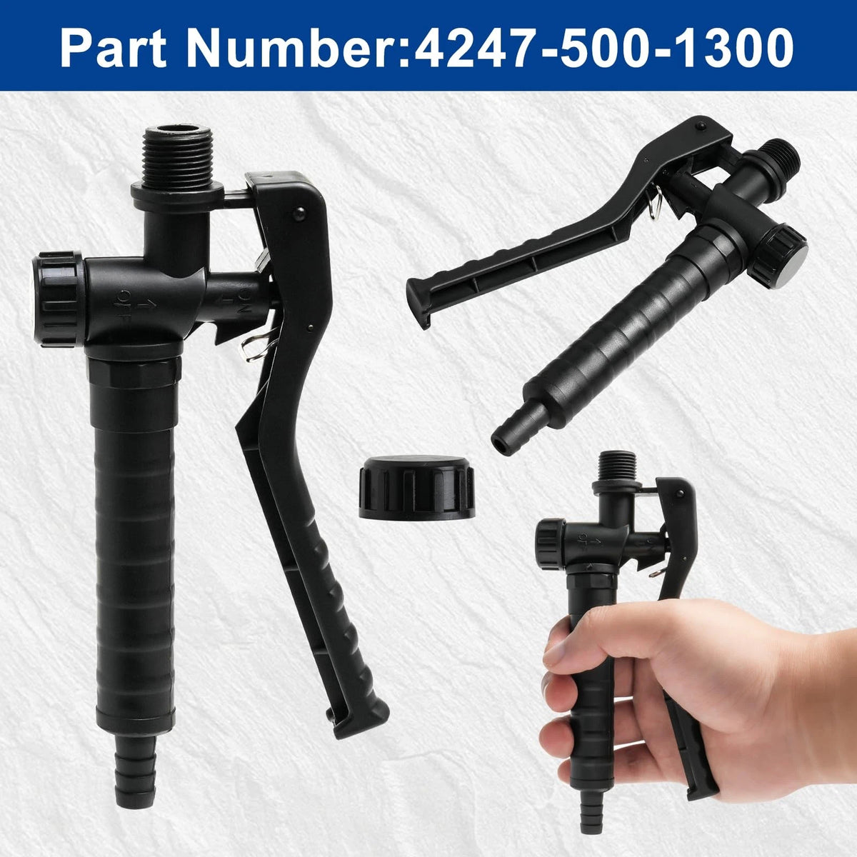 4247-500-1300 Backpack Sprayer Handle Spray Gun Compatible with STIHL black