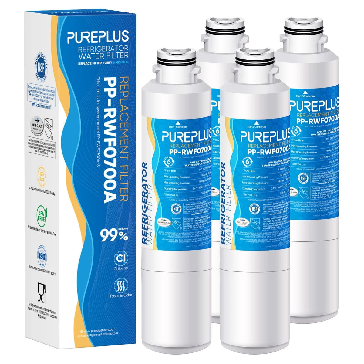 PUREPLUS DA29-00020B Replacement for Samsung 4 Count (Pack of 1), White