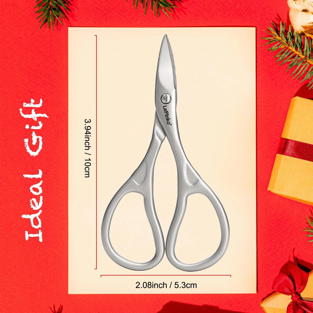 LePinko Professional Nail Scissors Kit, Micro-serrations Blades, Both for...