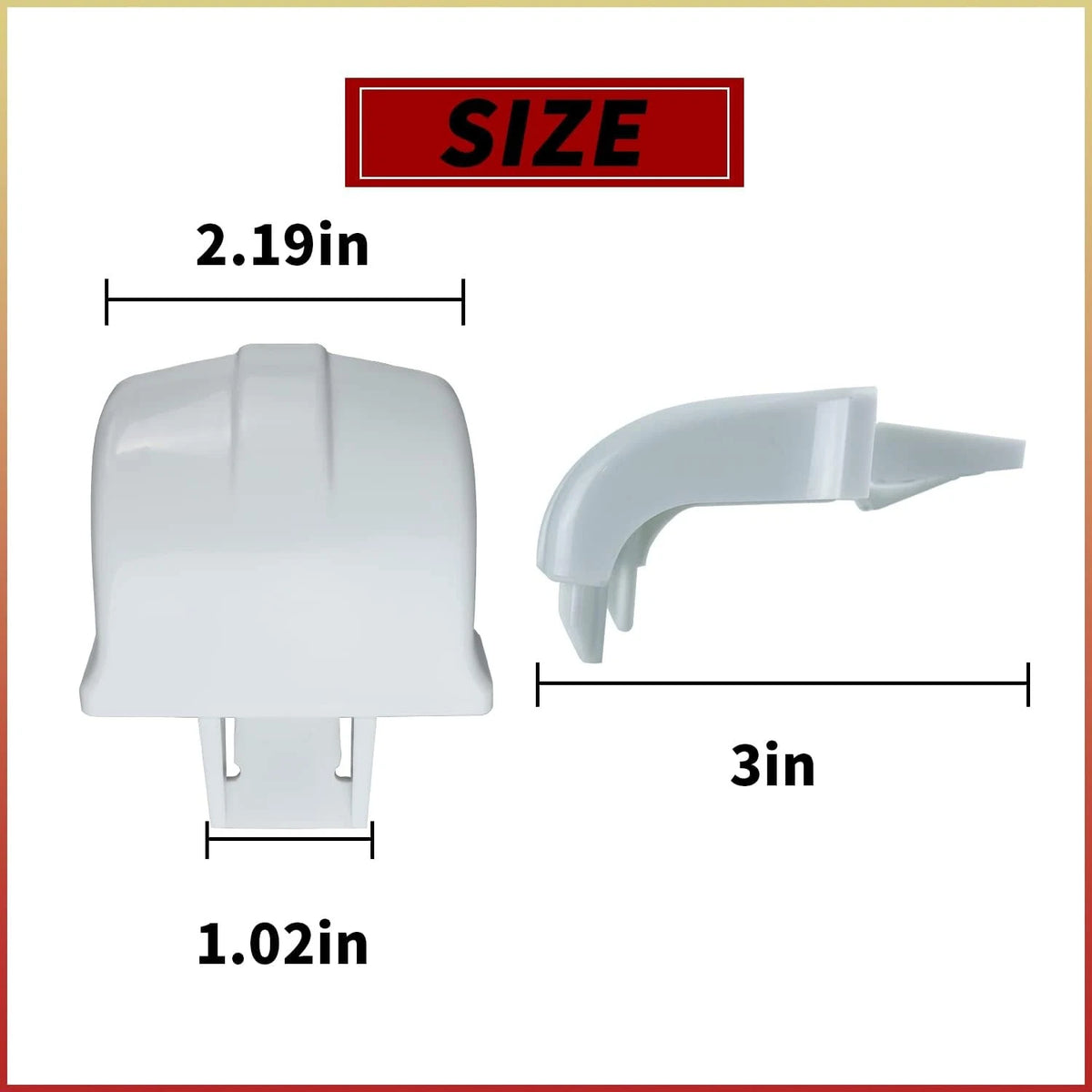 WR2X8345 Refrigerator Door Shelf Retainer Bar Support End Cap Replacement...