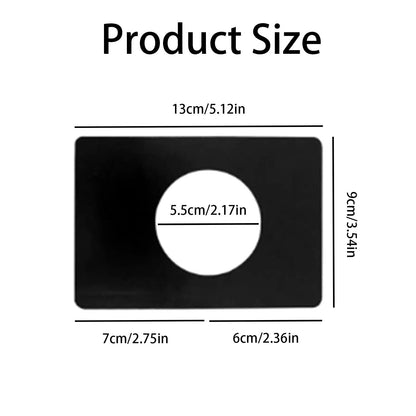6 PCS Door Knob Plate, Matte Black Lock Repair Backplate