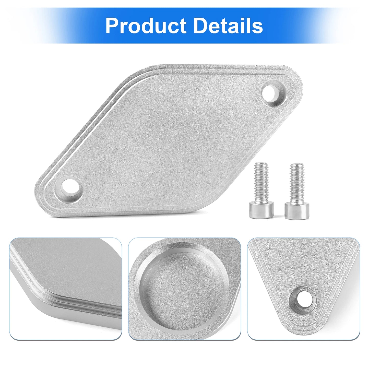 Intake Resonator Cover Plate for Chevy/GMC 11-16 Duramax 6.6L LML Diesel -Sliver