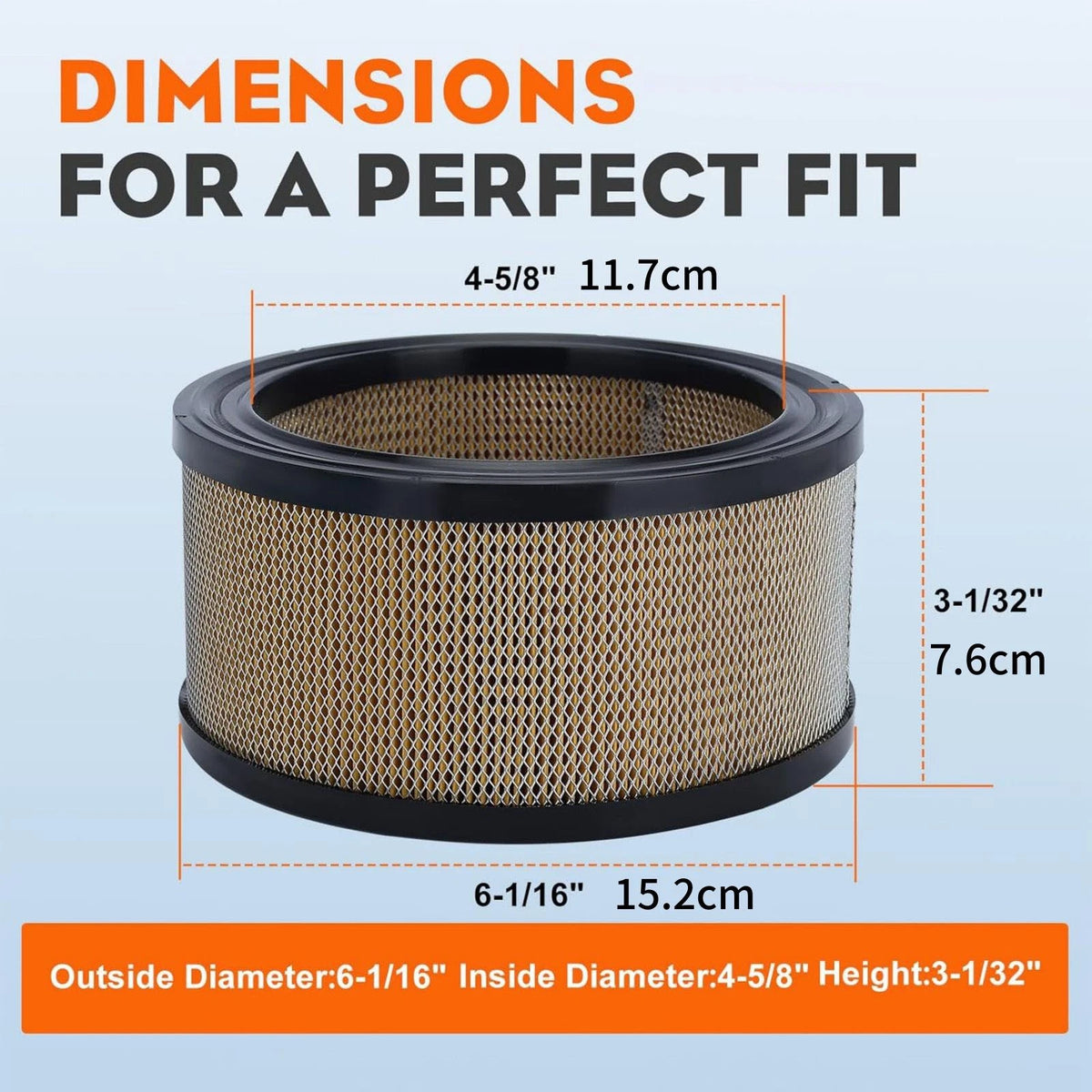 Durable Air Filter 45 083 02-S for Kohler, John Deere, Onan, Cub Cadet 1415-2082