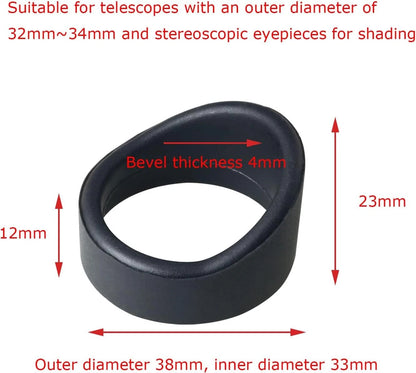 MEETOOT 2pcs Binocular Rubber Eyepiece 31-33mm Shield