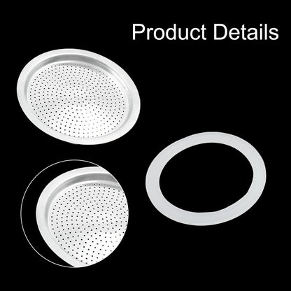 Waziaqoc 6 Cups Espresso Moka Replacement Funnel Kits, 1Pack 6 Cup, Style 2