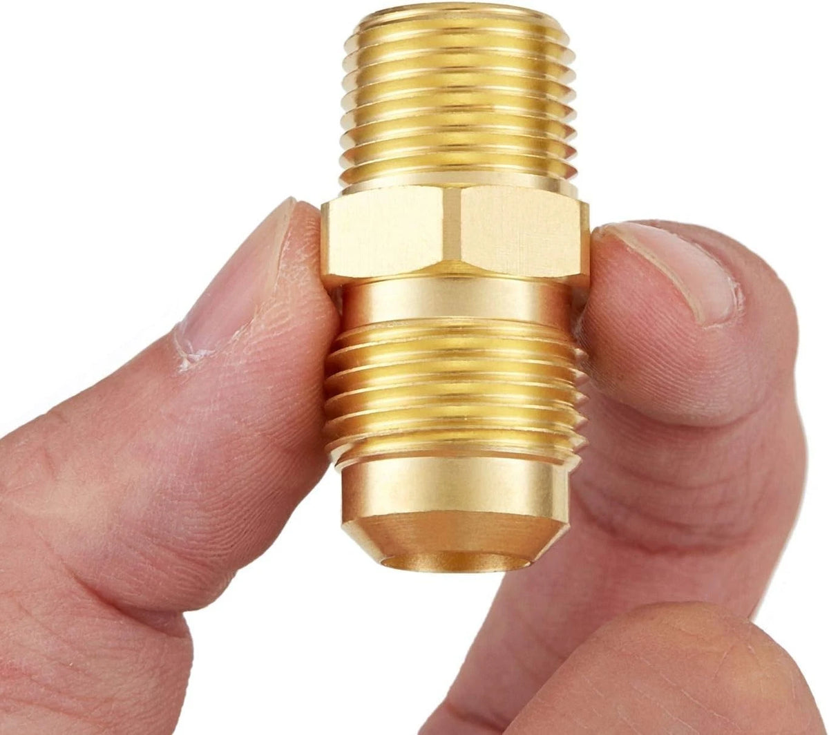 4 PCS 3/8 Inch Flexible Flex Gas Line Hose Brass 3/8Flare x1/2 NPT,