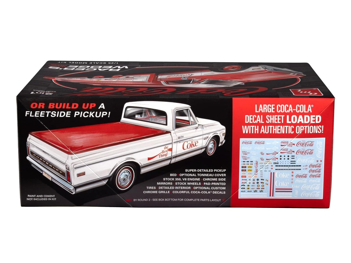 amt 1972 Chevy Racer's Wedge Pickup Coke Model Kit 9 inches, Molded Color
