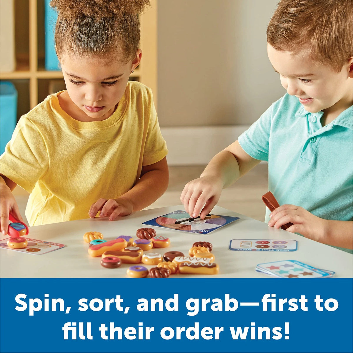 Learning Resources Grab That Donut! Fine Motor Game - Medium, Multicolor