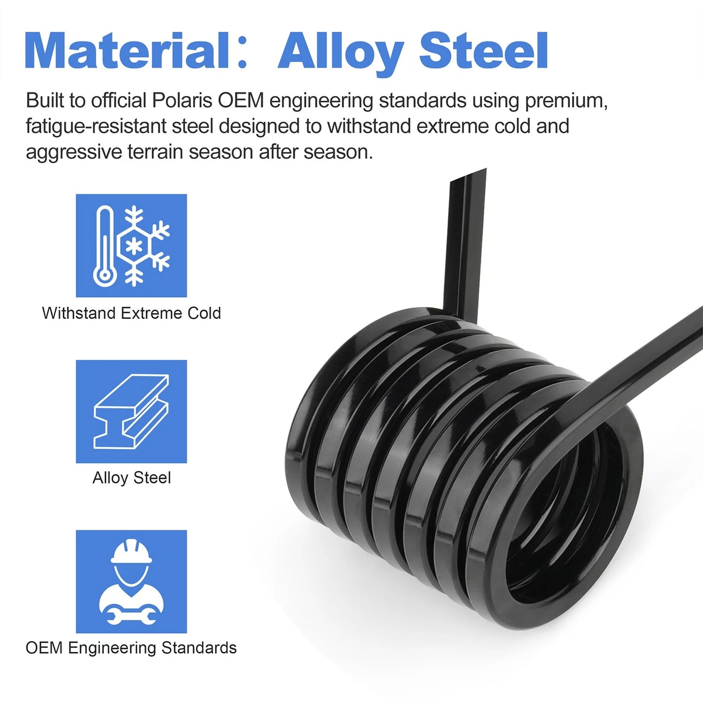For Polaris Heavy Duty Rear Torsion Spring Kit 146" 144" 2884977 | Matryx AXYS