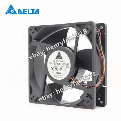 Delta Fan EFB1312SHE 12VDC 2.76A 127*127*38MM 4-Wire Axial Cooling Fan