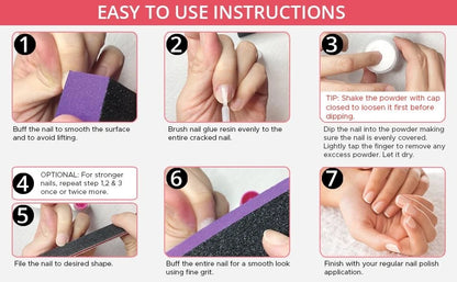 Professional Nail Repair Kit for Broken Cracked Split and 1 Count (Pack of 1)