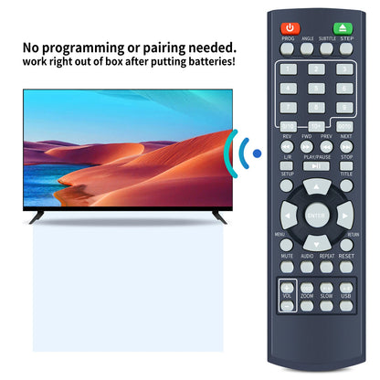 LR03 XL-6046 Remote Control for Onn DVD Player 100008761 100093892 ONA18DP001