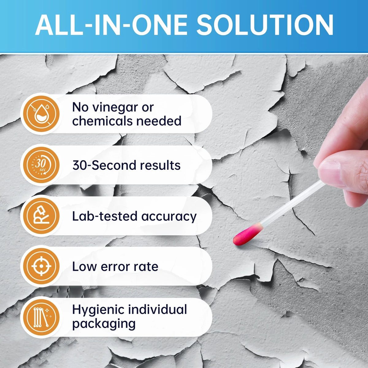 AAwipes Lead Test Kit All-in-1 30 Swabs Results in 30 Seconds at Home Lead...