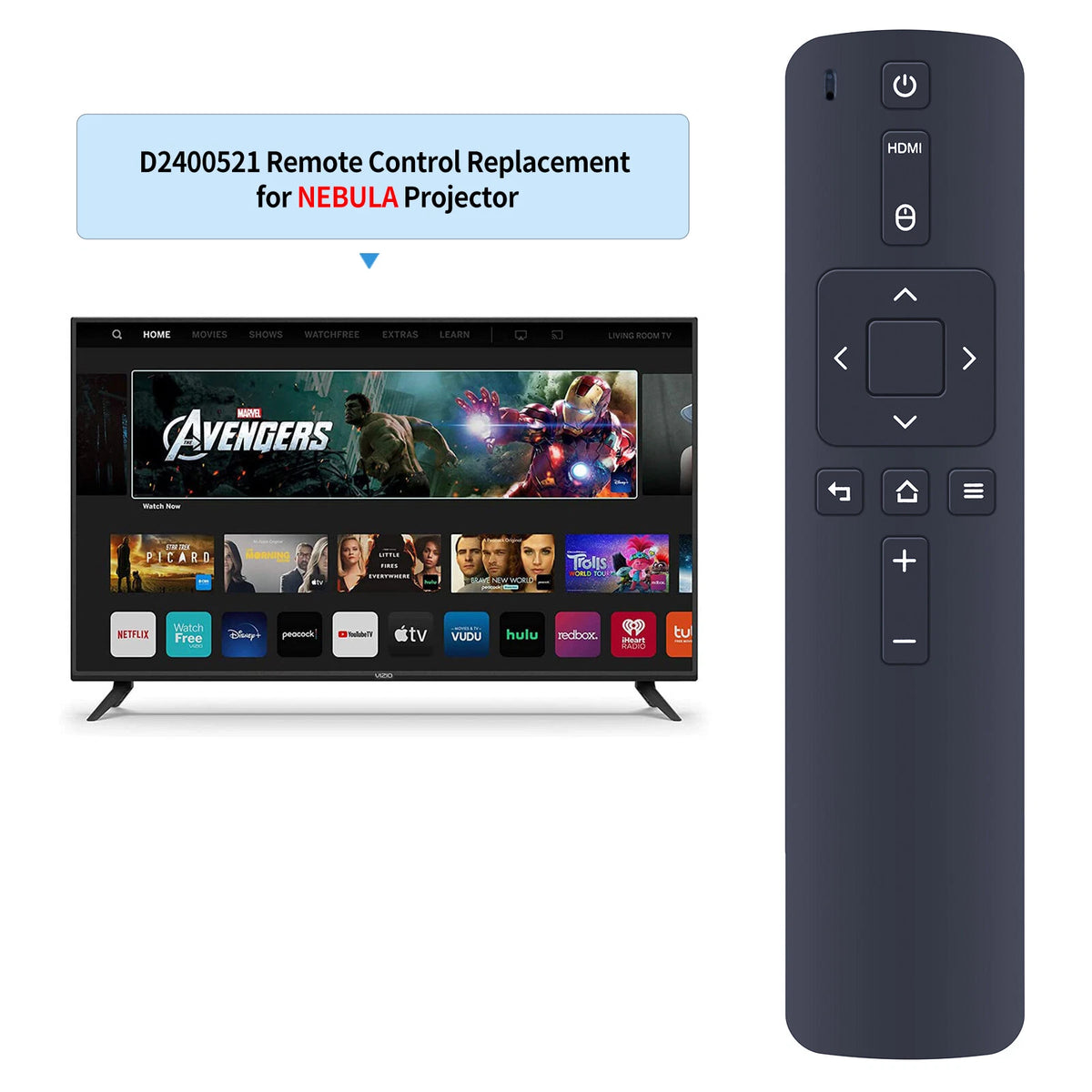 D2400521 For ANKER Nebula Astr Projector Replacement Remote Control