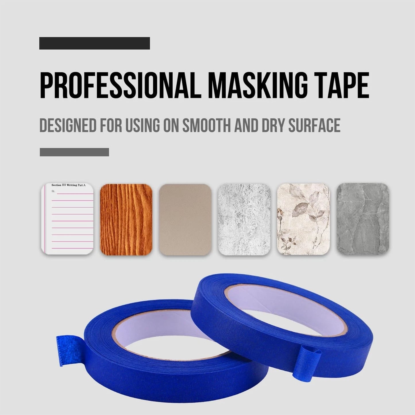 Lichamp Blue Painters Tape 3/4 inch, 4 Pack Masking