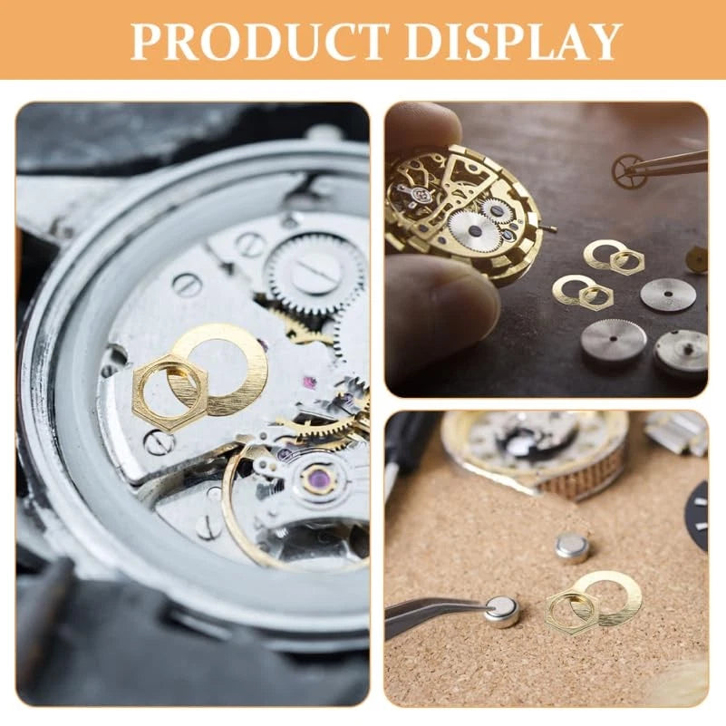 GOOHOCHY Quartz Clock DIY Fittings Kit with Nuts and 1.10X1.00X0.20CM, Golden