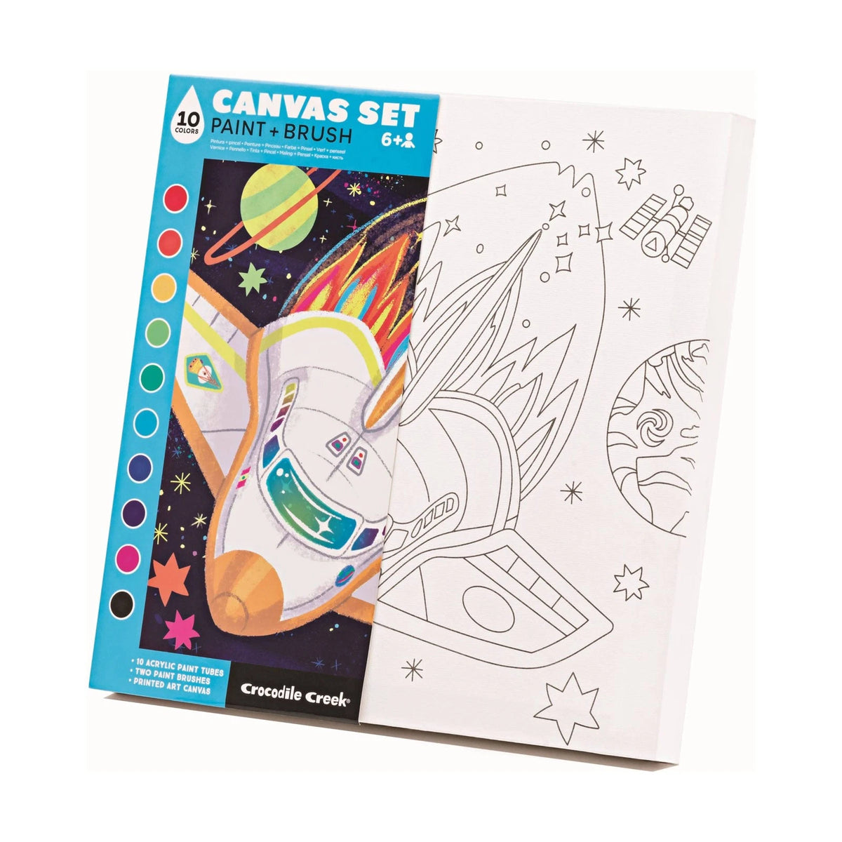 Crocodile Creek Space Canvas Art Kit - Acrylic Painting 1 EA, Rocket